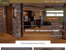 Tablet Screenshot of ledgestonehotel.com